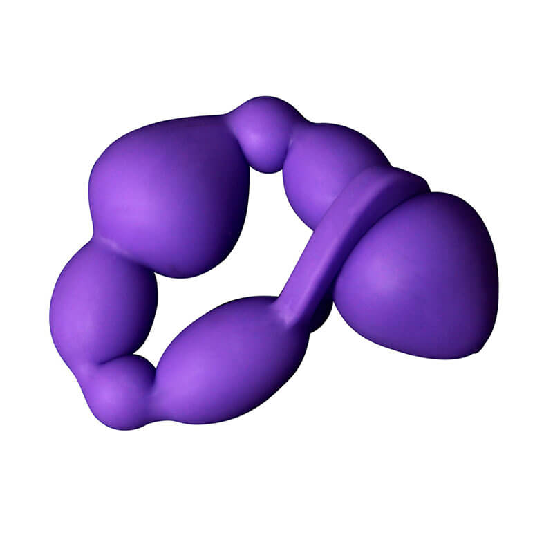 Plug Anal Escalonado em Silicone com Anel de Segurança | 15,5 x 2,5 cm - 4