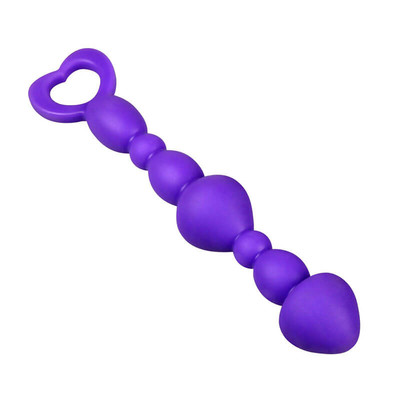 Foto 5 do produto Plug Anal Escalonado em Silicone com Anel de Segurança | 15,5 x 2,5 cm