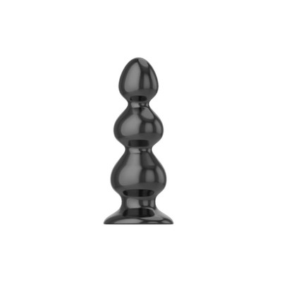 Foto 2 do produto Plug Anal Escalonado em Silicone com Base de Segurança e Ventosa - 15 x 5,5 cm
