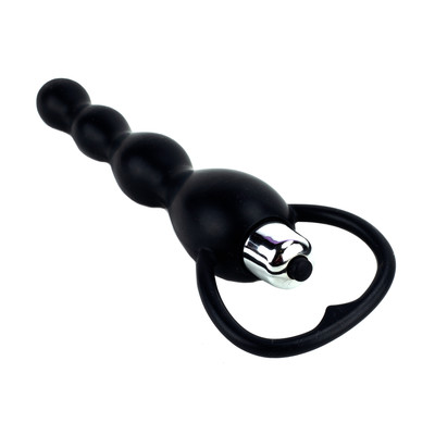 Foto 2 do produto Plug Anal Escalonado em Silicone Cirúrgico com Vibração - XXOO | 12,5 x 3,2 cm | Disponível em 2 Cores