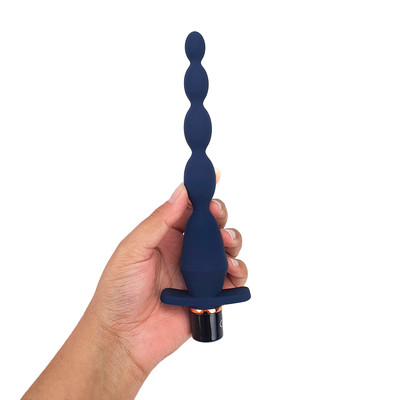 Plug Anal Escalonado em Silicone, Recarregável e 10 Modos de Vibração - Topo Toys Vibro Luxe V | 18,5 x 2,5 cm