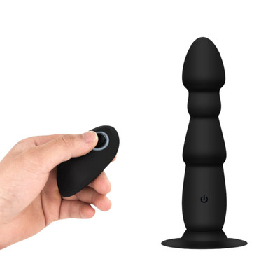 Foto 7 do produto Plug Anal Escalonado com Vibração, Controle Remoto Sem Fio e Ventosa - Tarzan Prostate Massager | 18,4 x 4 cm