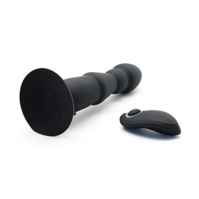 Foto 4 do produto Plug Anal Escalonado com Vibração, Controle Remoto Sem Fio e Ventosa - Tarzan Prostate Massager | 18,4 x 4 cm