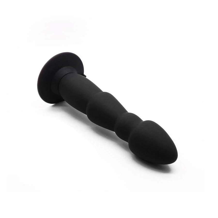Plug Anal Escalonado com Vibração, Controle Remoto Sem Fio e Ventosa - Tarzan Prostate Massager | 18,4 x 4 cm - 2