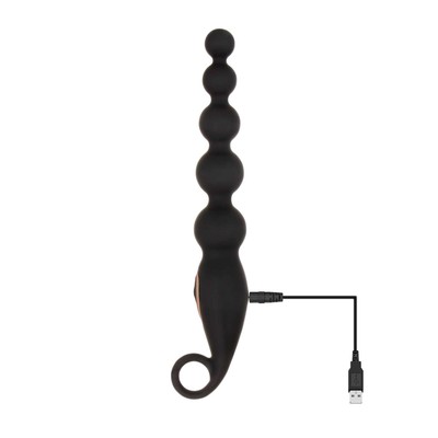 Plug Anal Escalonado Vibratório com 7 Velocidades Estimulantes -  Adam & Eve Vibrating Anal Bead Stick | 13 x 3,1 cm