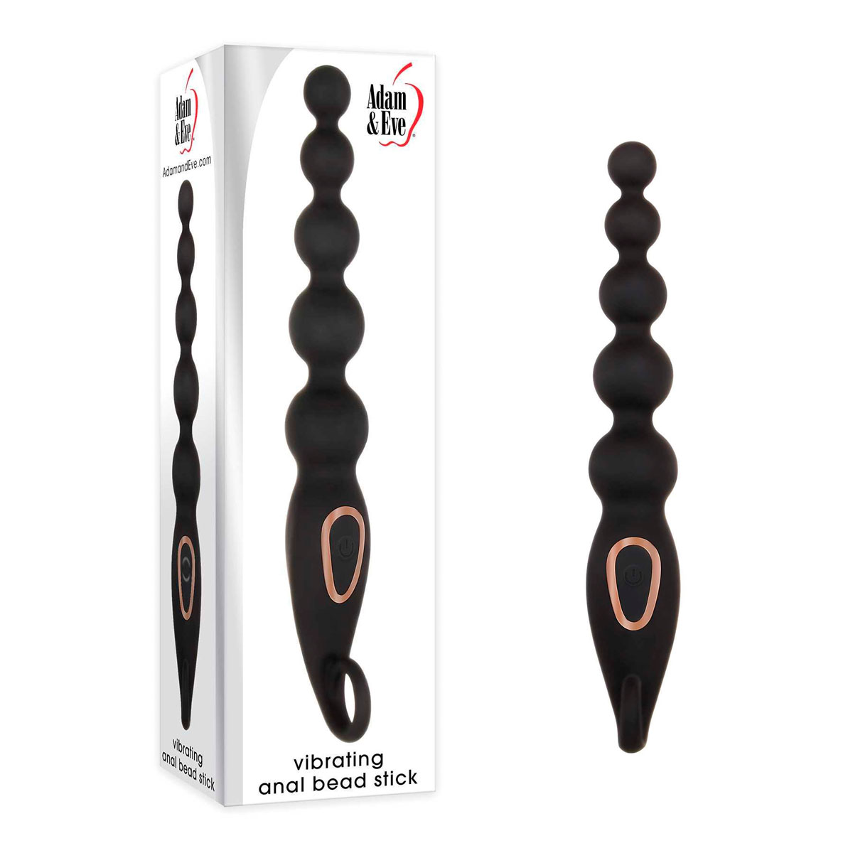 Plug Anal Escalonado Vibratório com 7 Velocidades Estimulantes -  Adam & Eve Vibrating Anal Bead Stick | 13 x 3,1 cm - 1