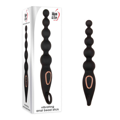 Plug Anal Escalonado Vibratório com 7 Velocidades Estimulantes -  Adam & Eve Vibrating Anal Bead Stick | 13 x 3,1 cm