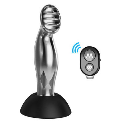 Plug Anal Estimulador de Próstata em Aço com 10 Modos de Vibrações e Controle Remoto sem Fio - Massager | 10,1 x 3,0 cm