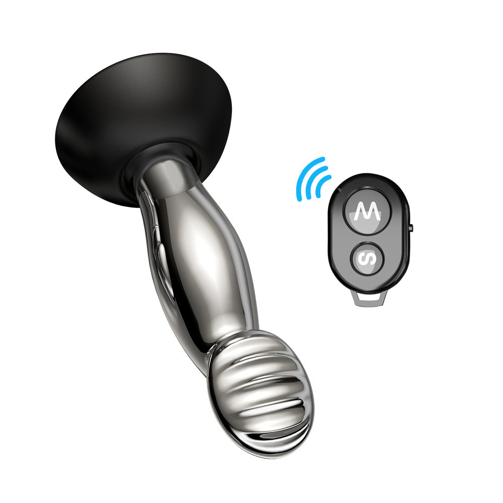 Plug Anal Estimulador de Próstata em Aço com 10 Modos de Vibrações e Controle Remoto sem Fio - Massager | 10,1 x 3,0 cm - 4