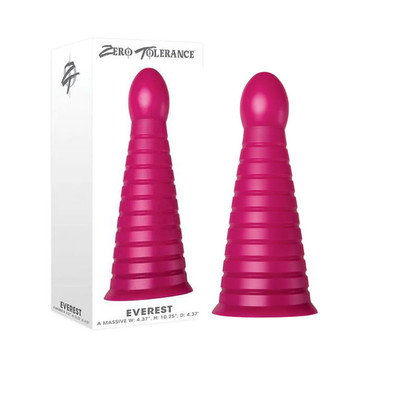 Plug Anal Feito em PVC Liso com Formato de Cone e Base em Ventosa - Zero Tolerance Everest | 24,5 x 9,1 cm