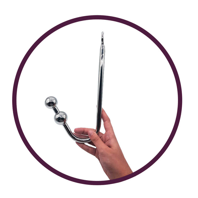 Plug Anal em Forma de Isca com 2 Esferas Estimuladoras - 13 x 3 cm - 2