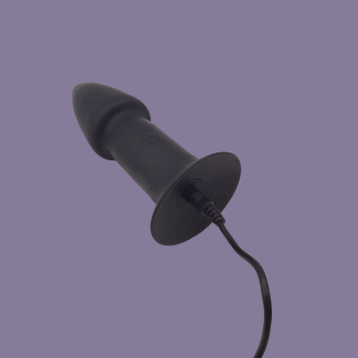 Foto 2 do produto Plug Anal no Formato de Cone em Silicone com 10 Modos de Vibração - One Touch Silicone | 14 x 4,4 cm | Disponível em 2 Cores