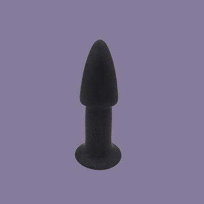 Foto 3 do produto Plug Anal no Formato de Cone em Silicone com 10 Modos de Vibração - One Touch Silicone | 14 x 4,4 cm | Disponível em 2 Cores