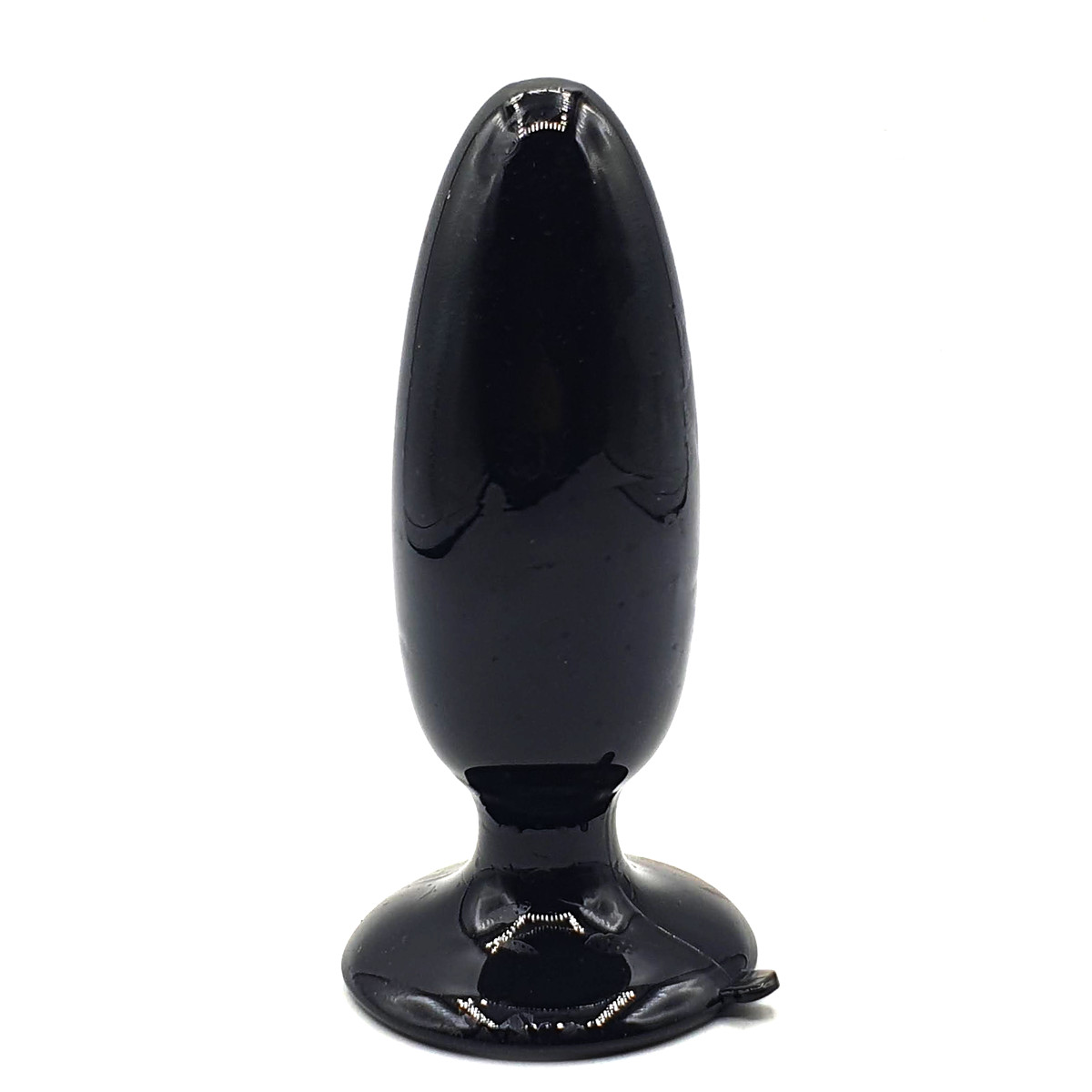 Plug anal em Formato Cônico em Silicone, Possui Base de Segurança e Ventosa - 10,6 x 4 cm - 2