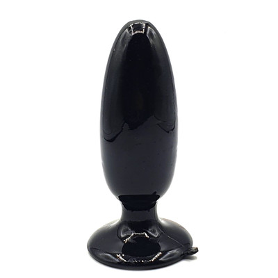 Foto 2 do produto Plug anal em Formato Cônico em Silicone, Possui Base de Segurança e Ventosa - 10,6 x 4 cm