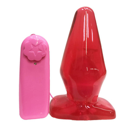 Foto 1 do produto Plug Anal em Formato Cônico com Vibração Multivelocidade e Base de Suporte - Magic Sexy | 12,5 x 5,5 cm | Cor: Vermelho