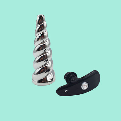 Foto 3 do produto Plug Anal em Formato Espiral com Pedra na Base e Compartimento Secreto - Hard Secret Bag | 12,5 x 3,4 cm | Disponível em 7 Cores