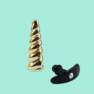 Plug Anal em Formato Espiral com Pedra na Base e Compartimento Secreto - Hard Secret Bag | 12,5 x 3,4 cm | Disponível em 7 Cores