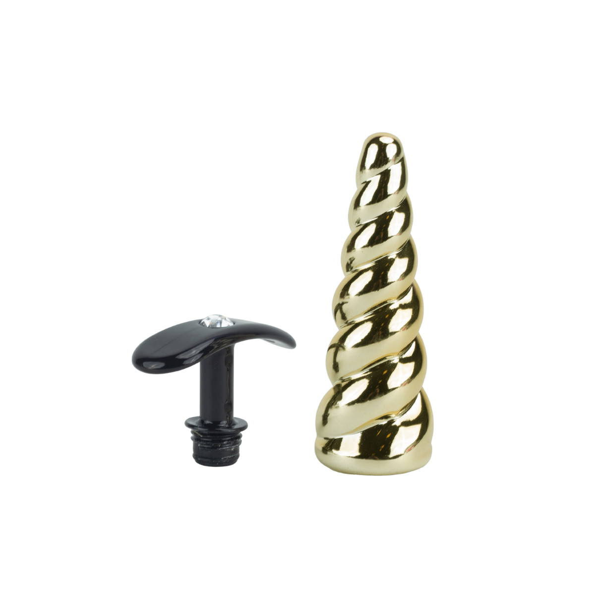 Plug Anal em Formato Espiral com Pedra na Base e Compartimento Secreto - Hard Secret Bag | 12,5 x 3,4 cm | Disponível em 7 Cores - 3