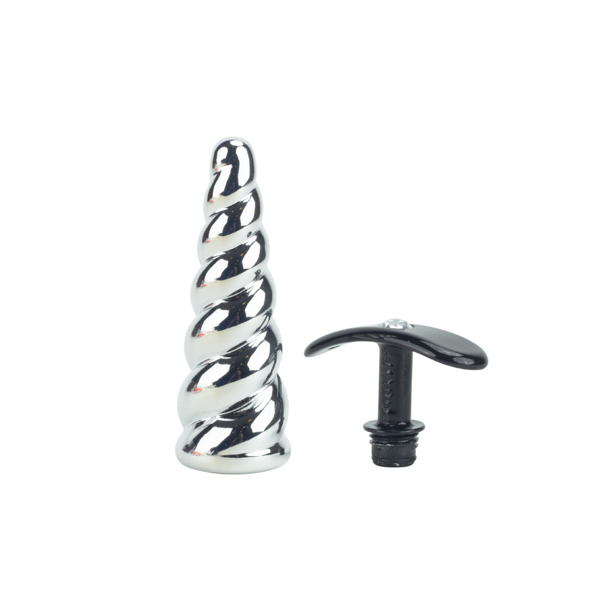 Plug Anal em Formato Espiral com Pedra na Base e Compartimento Secreto - Hard Secret Bag | 12,5 x 3,4 cm | Disponível em 7 Cores - 11