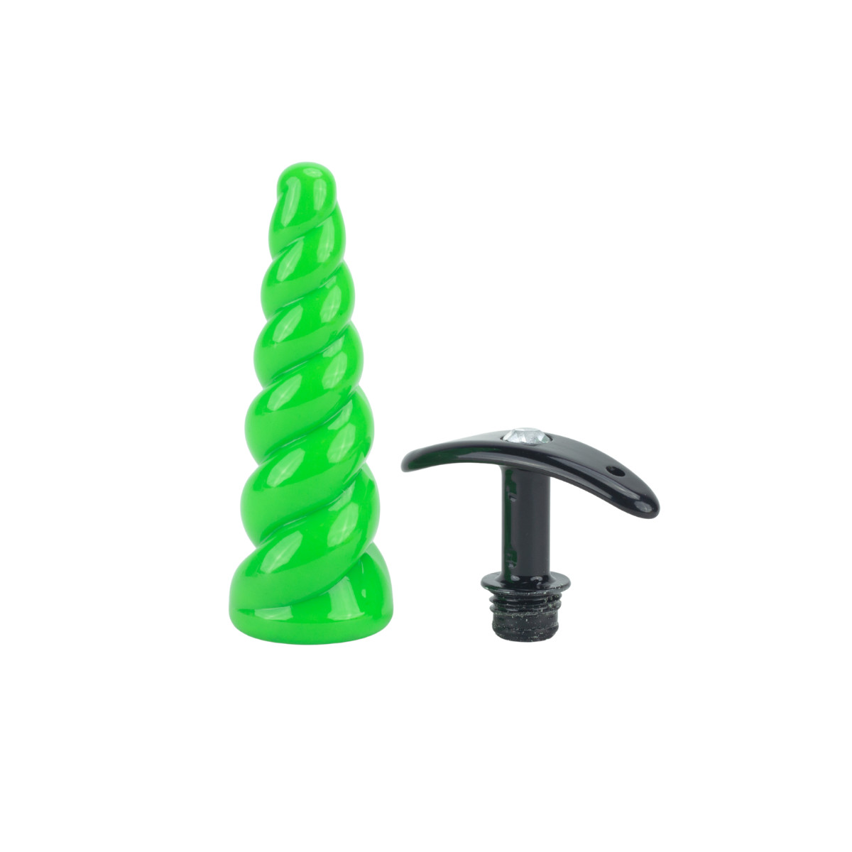 Plug Anal em Formato Espiral com Pedra na Base e Compartimento Secreto - Hard Secret Bag | 12,5 x 3,4 cm | Disponível em 7 Cores - 19