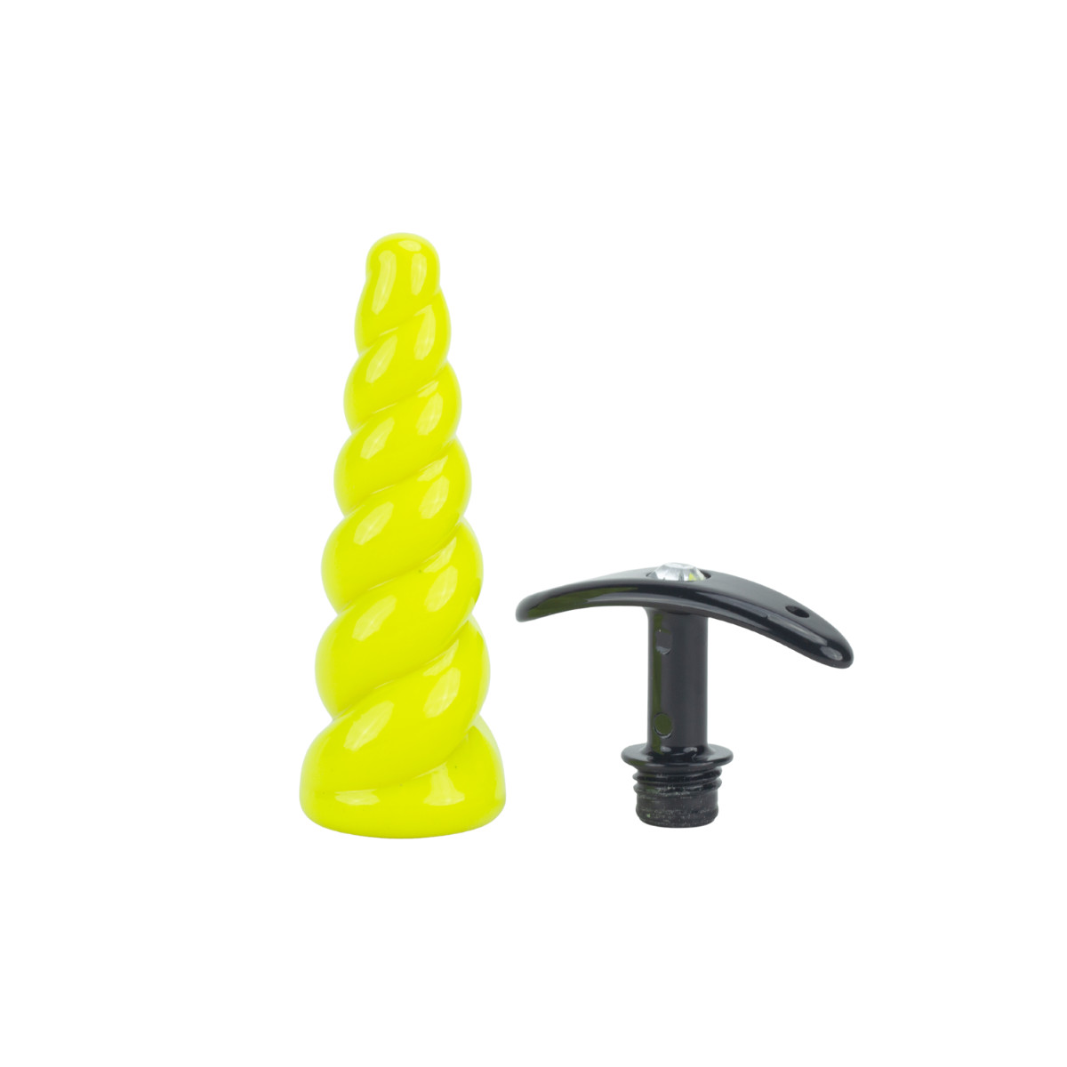 Plug Anal em Formato Espiral com Pedra na Base e Compartimento Secreto - Hard Secret Bag | 12,5 x 3,4 cm | Disponível em 7 Cores - 24