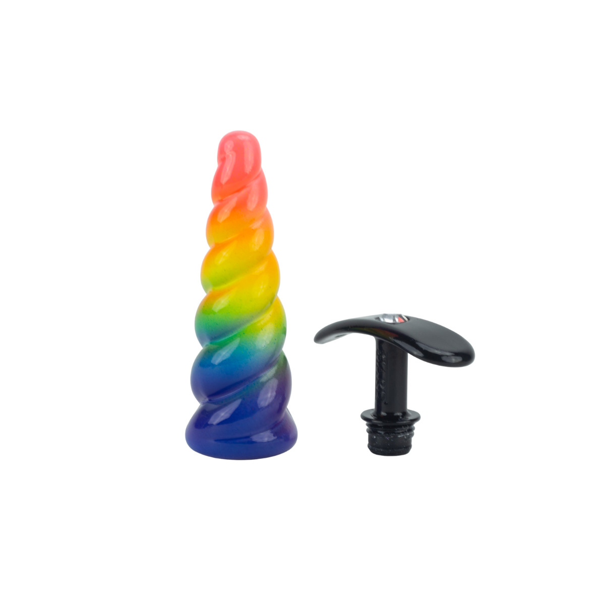 Plug Anal em Formato Espiral com Pedra na Base e Compartimento Secreto - Hard Secret Bag | 12,5 x 3,4 cm | Disponível em 7 Cores - 28