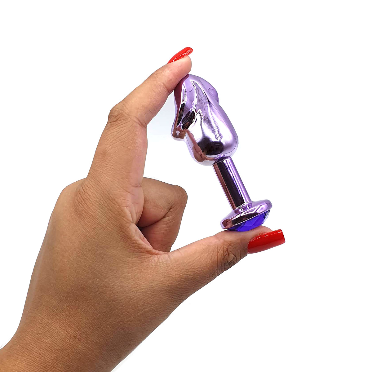 Plug Anal com Formato de Glande e Detalhe de Pedra Brilhante na Base - Sexy Fantasy Lite | 7,5 x 2,5 cm | Disponível 5 Cores - 25