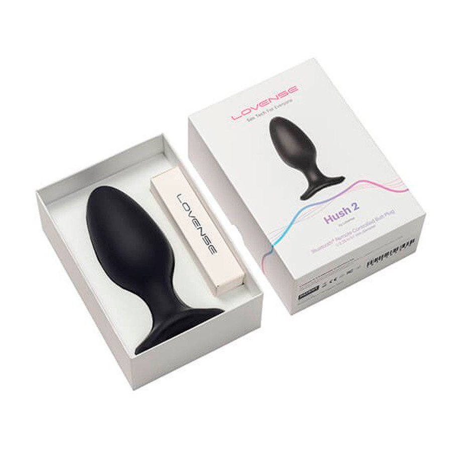 Plug Anal ''G'' no Formato Cônico em Silicone com Base de Segurança, 7 Modos de Vibração e Controle Via Aplicativo - Lovense Hush 2 L  | 13,2 x 5,6 cm - 3