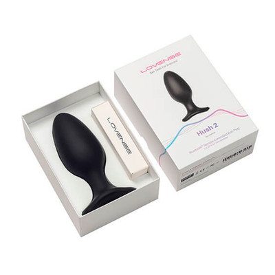 Foto 3 do produto Plug Anal ''G'' no Formato Cônico em Silicone com Base de Segurança, 7 Modos de Vibração e Controle Via Aplicativo - Lovense Hush 2 L  | 13,2 x 5,6 cm