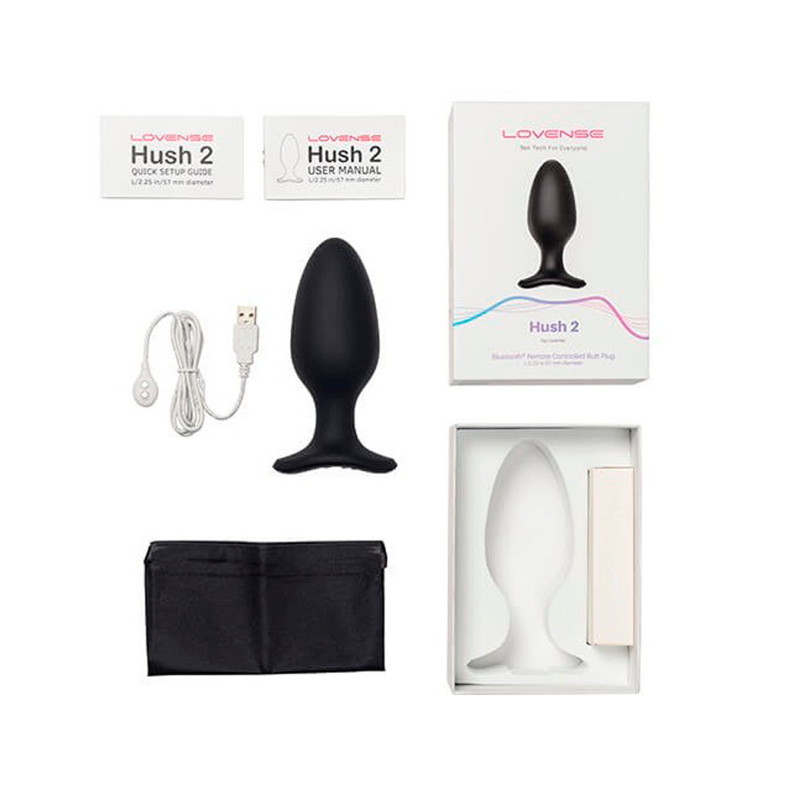 Plug Anal ''G'' no Formato Cônico em Silicone com Base de Segurança, 7 Modos de Vibração e Controle Via Aplicativo - Lovense Hush 2 L  | 13,2 x 5,6 cm - 4