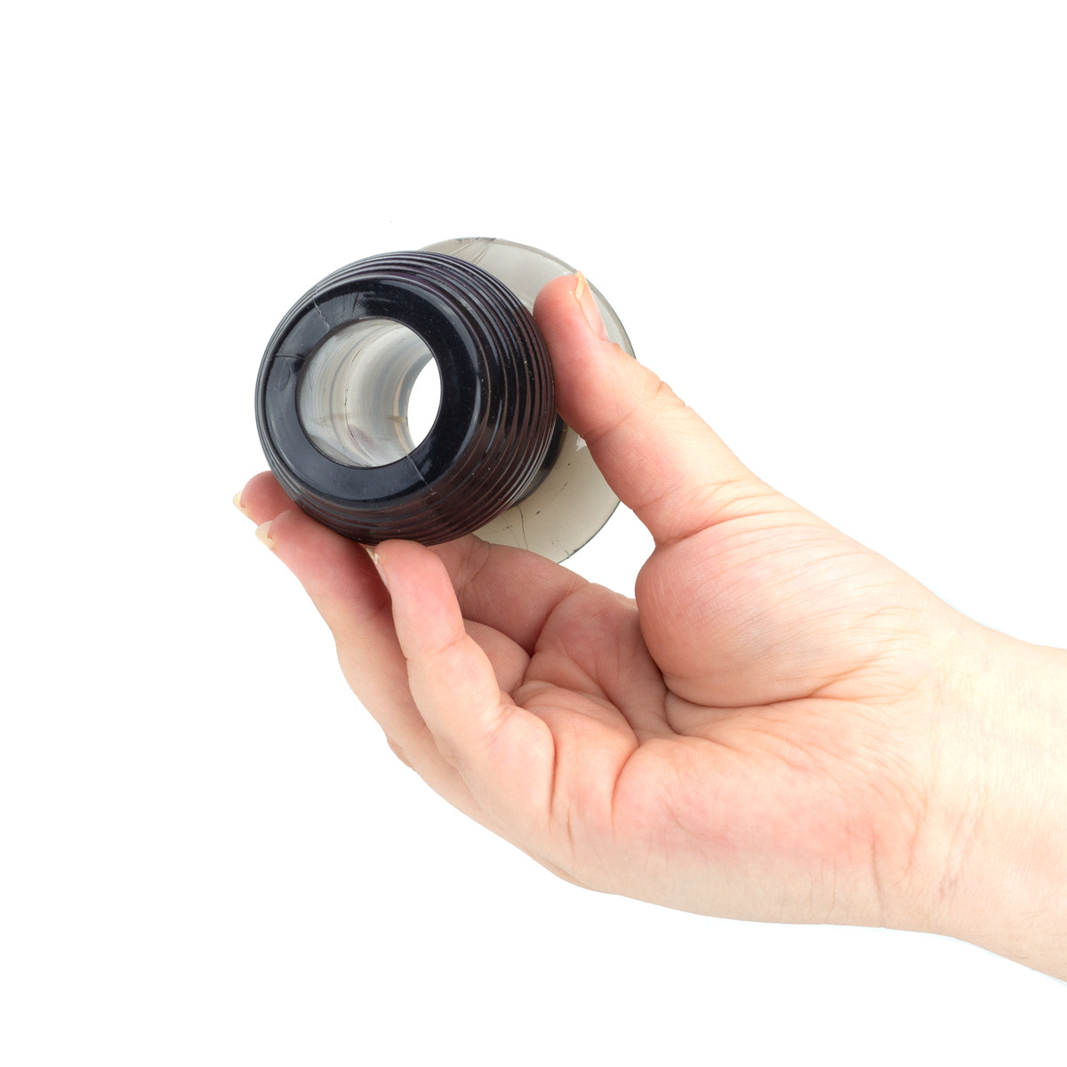 Plug Anal ''G'' Vazado e Ranhuras em Alto Relevo em TPE - 8,2 x 5,5 cm - 4