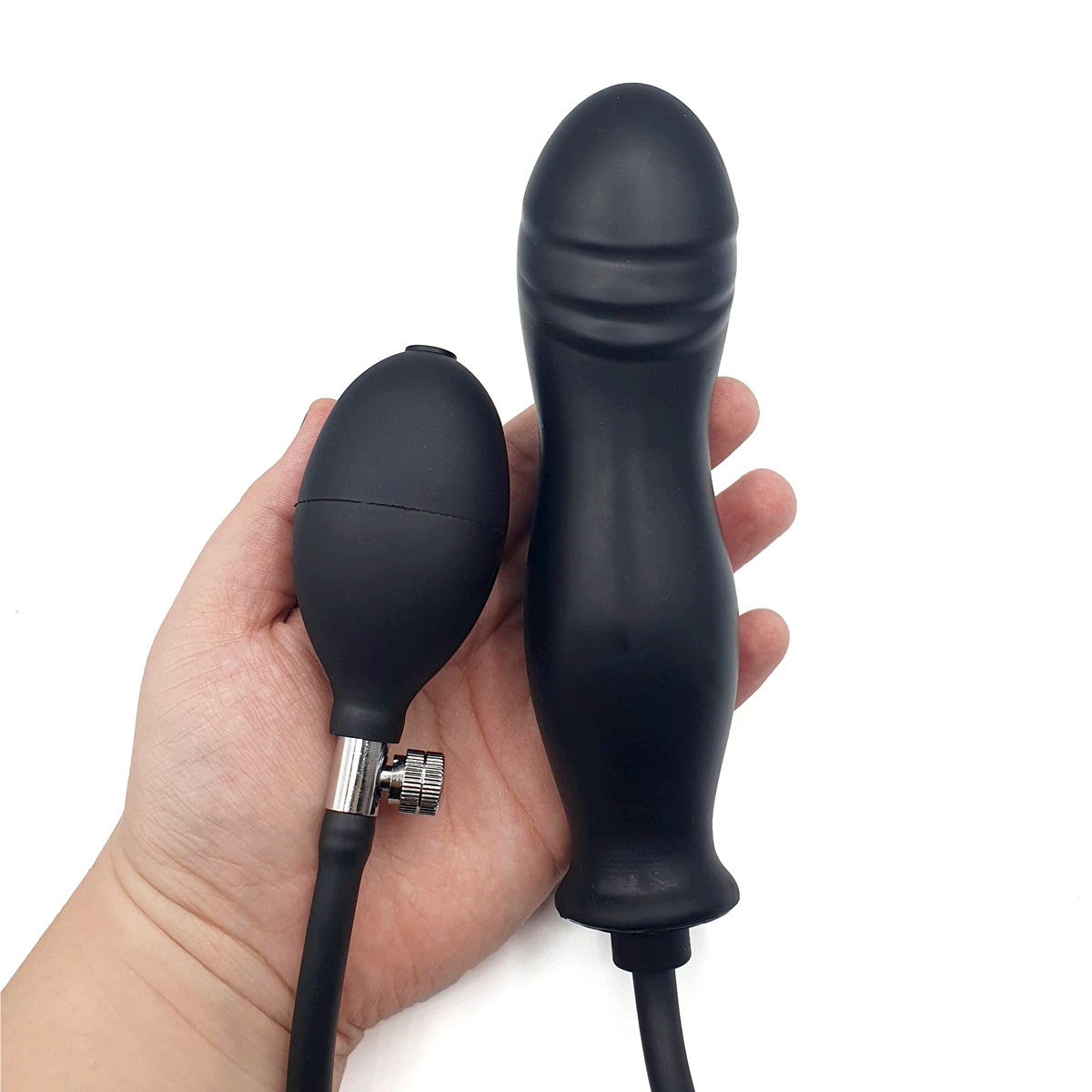 Plug Anal Inflável em Silicone com Glande e Bomba Pera - Mimosa Love | 14 x 4,5 cm - 5