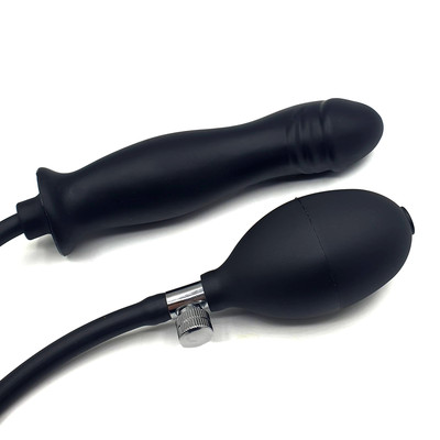 Foto 3 do produto Plug Anal Inflável em Silicone com Glande e Bomba Pera - Mimosa Love | 14 x 4,5 cm