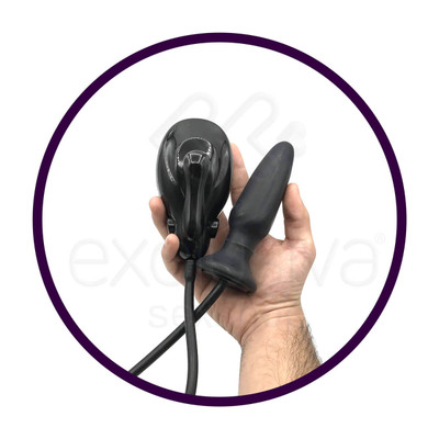 Foto 5 do produto Plug Anal Inflável com Vibração Única e Controle Remoto - Pretty Love Mr Play Super Power - 14,4 x 4 cm