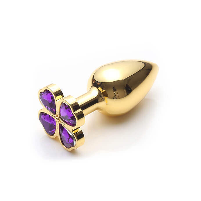 Plug Anal com Joia em Formato de Trevo na Base - Lust Metal Flower Diamond | 6,7 x 2,5 cm | Disponível em 9 Cores - 11