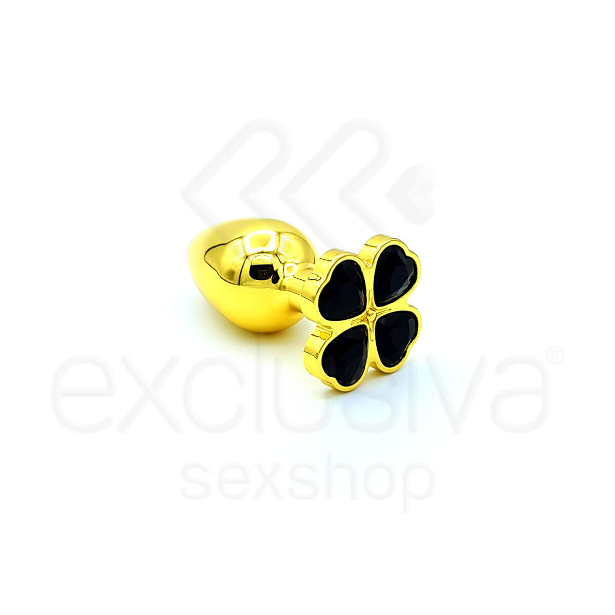 Plug Anal com Joia em Formato de Trevo na Base - Lust Metal Flower Diamond | 6,7 x 2,5 cm | Disponível em 9 Cores - 4