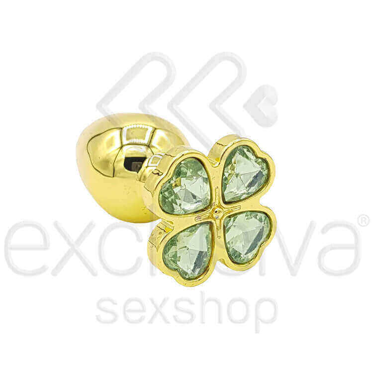 Plug Anal com Joia em Formato de Trevo na Base - Lust Metal Flower Diamond | 6,7 x 2,5 cm | Disponível em 9 Cores - 8
