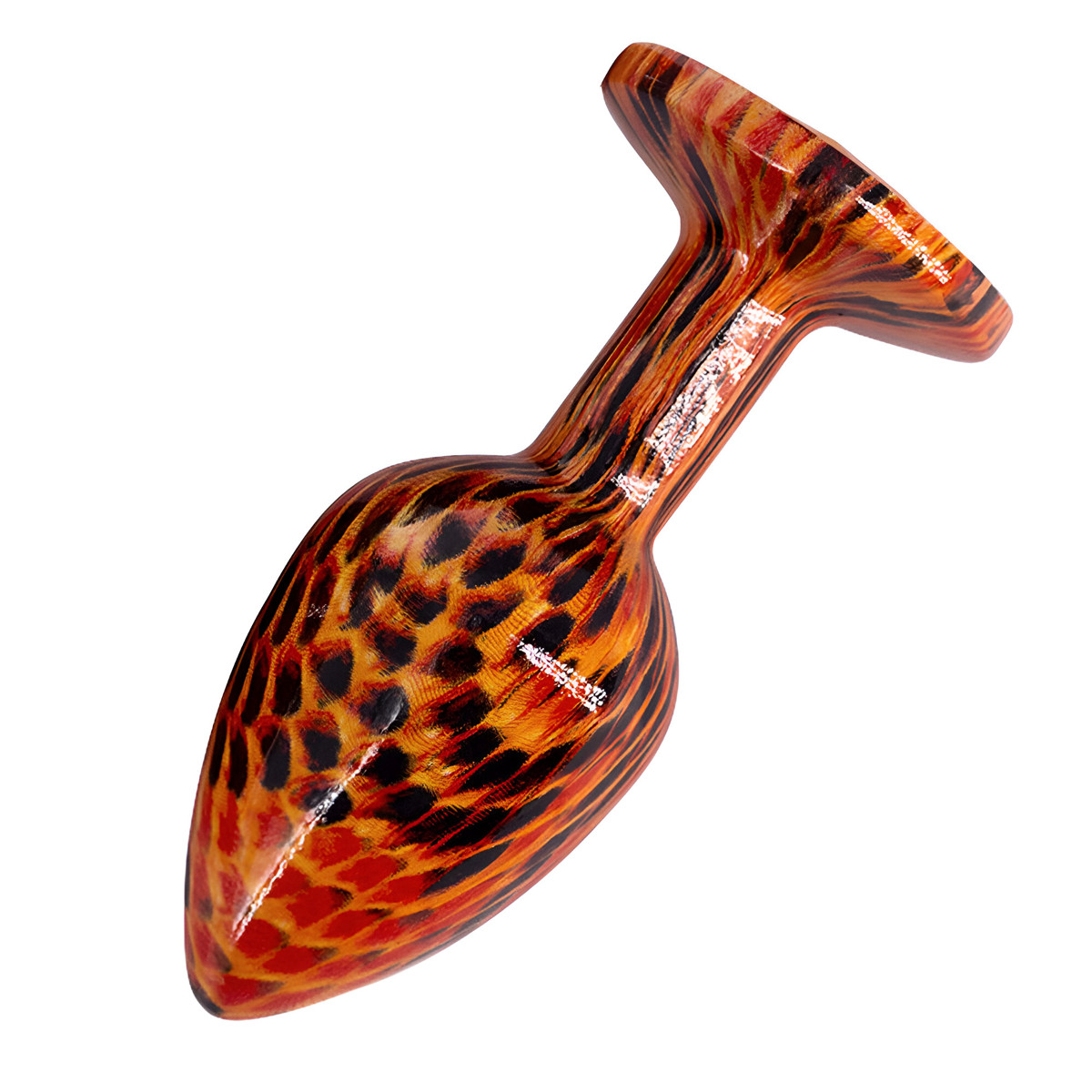 Plug Anal de Luxo "P" no Formato Cônico Galvanizada por UV e Detalhe de Pedra Brilhante na Base - Vip Mix | 6,2 x 2,6 cm - 2