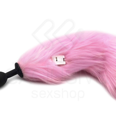 Foto 3 do produto Plug Anal de Luxo em Silicone com Rabo Vertebrado com Luz - Fox Tail & Cat Ear | Disponível em 2 Cores