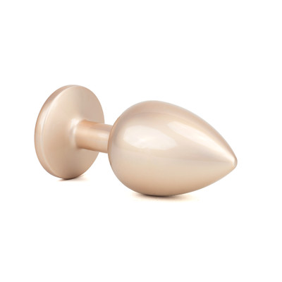 Foto 4 do produto Plug Anal de Luxo no Tamanho "G" com Brilho Acetinado e Pedra na Base - Vip Mix | 8,4 x 3,9 cm | Disponível em 2 Cores