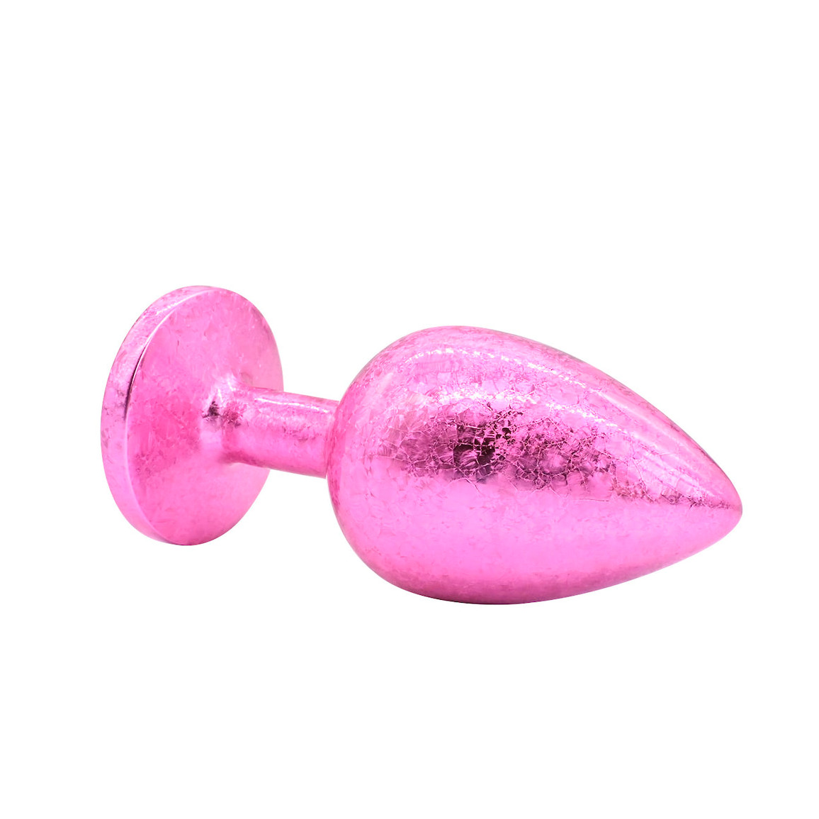 Plug Anal de Luxo Tamanho "G" com Efeito Craquelado e Pedra Brilhante na Base - Vip Mix | 8,4 x 3,9 cm | Disponível em 3 Cores - 7