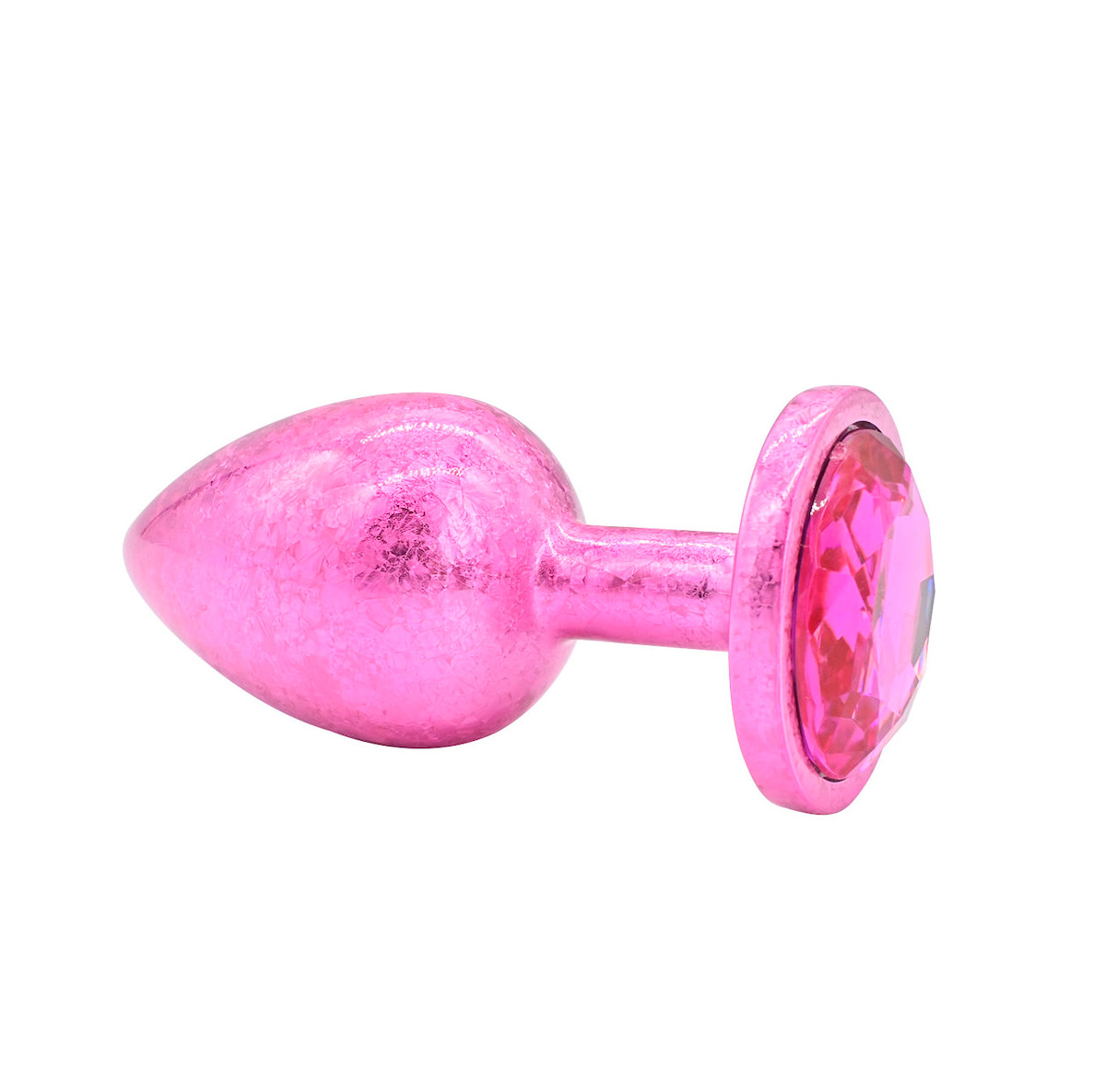 Plug Anal de Luxo Tamanho "G" com Efeito Craquelado e Pedra Brilhante na Base - Vip Mix | 8,4 x 3,9 cm | Disponível em 3 Cores - 6