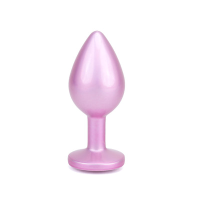 Foto 5 do produto Plug Anal de Luxo no Tamanho "M" com Brilho Acetinado e Pedra na Base - Vip Mix | 6,7 x 3,3 cm | Disponível em 2 Cores