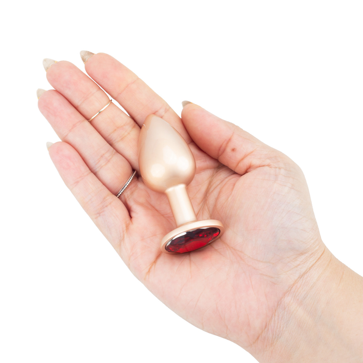 Plug Anal de Luxo no Tamanho "P" com Brilho Acetinado e Pedra na Base - Vip Mix | 6 x 2,7 cm | Disponível em 2 Cores - 6