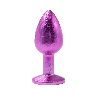 Foto 2 do produto Plug Anal de Luxo Tamanho "P" com Efeito Craquelado e Pedra Brilhante na Base - Vip Mix | 6 x 2,7 cm | Disponível em 3 Cores