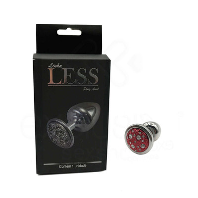 Foto 5 do produto Plug Anal "M" em ABS Atóxico com Formato Cônico e Detalhes de Joias Cravejado - Hard Less | 6,7 x 3,5 cm | Disponível em 14 Cores