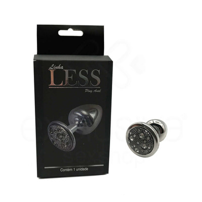 Plug Anal "M" em ABS Atóxico com Formato Cônico e Detalhes de Joias Cravejado - Hard Less | 6,7 x 3,5 cm | Disponível em 14 Cores