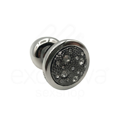 Foto 2 do produto Plug Anal "M" em ABS Atóxico com Formato Cônico e Detalhes de Joias Cravejado - Hard Less | 6,7 x 3,5 cm | Disponível em 14 Cores