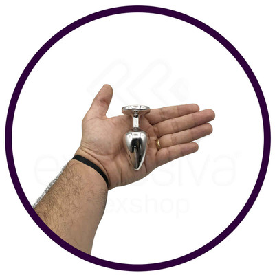 Foto 29 do produto Plug Anal "M" em ABS Atóxico com Formato Cônico e Detalhes de Joias Cravejado - Hard Less | 6,7 x 3,5 cm | Disponível em 14 Cores
